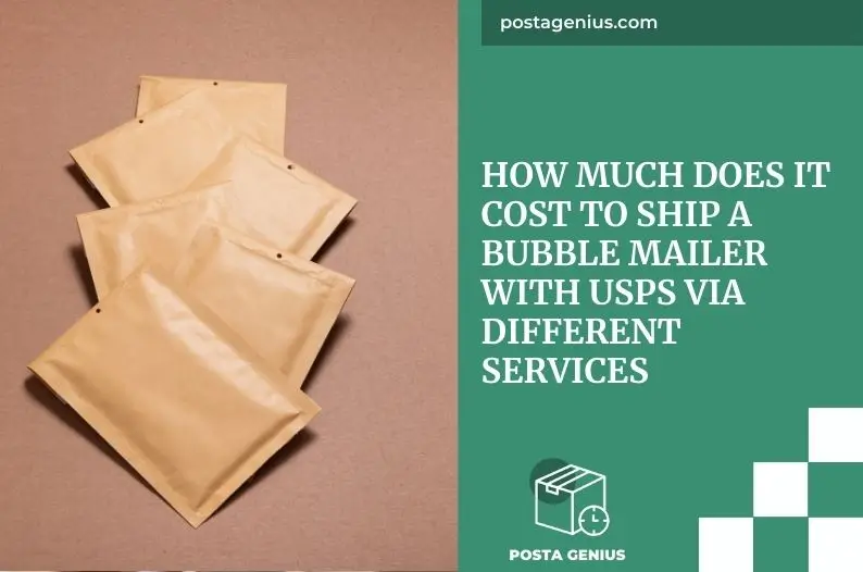 How much does it cost to ship a bubble mailer with USPS via different services