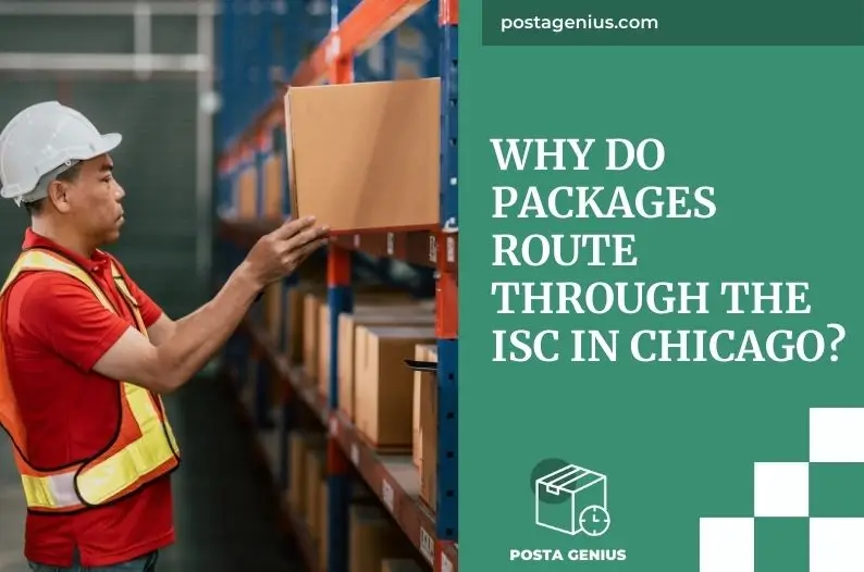 Why do packages route through the ISC in Chicago?