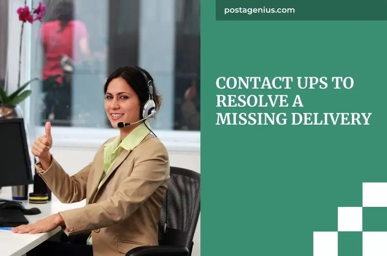 Contact UPS to resolve a missing delivery