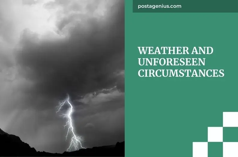 Weather and Unforeseen Circumstances