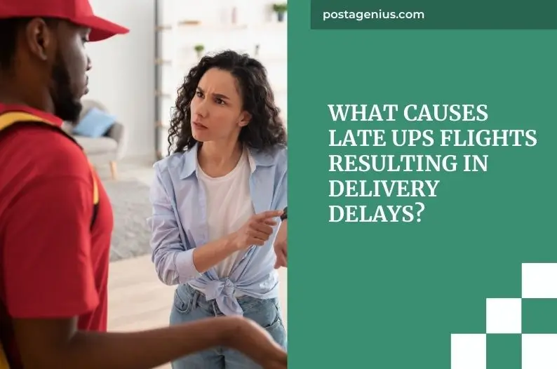 What causes late UPS flights resulting in delivery delays?