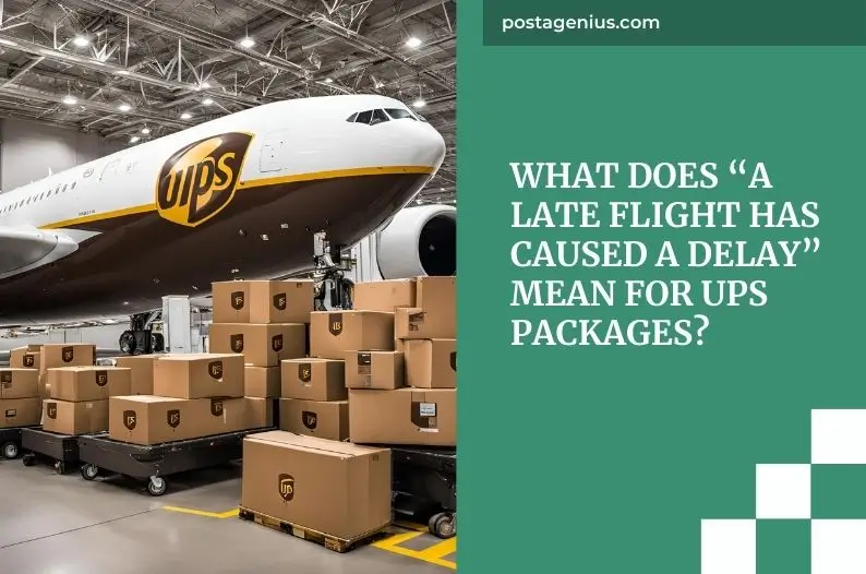 What does “a late flight has caused a delay” mean for UPS packages?