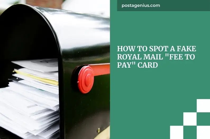 How to Spot a Fake Royal Mail "Fee to Pay" Card