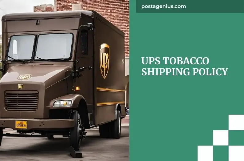 UPS Tobacco Shipping Policy